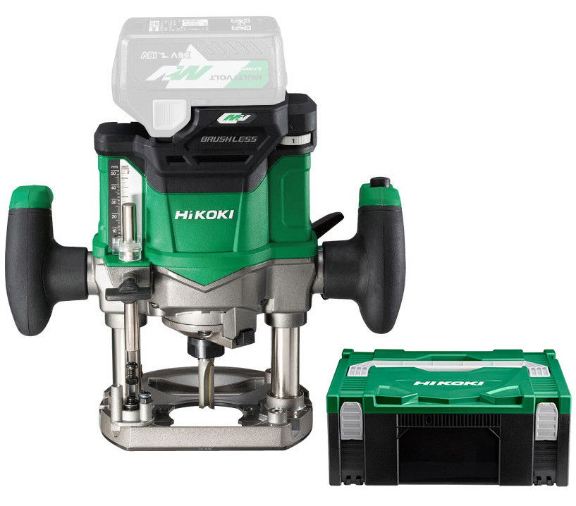 HiKoki M3612DAW2Z MULTI VOLT akkus felsőmaró (akku és töltő nélkül, Hitbox kofferben) termék fő termékképe