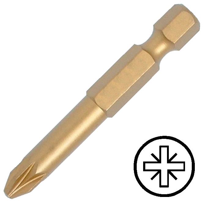 KENNEDY No.1 pozidriv titán csavarhúzó bit 1/4" közvetlen meghajtóval, 50 mm termék fő termékképe