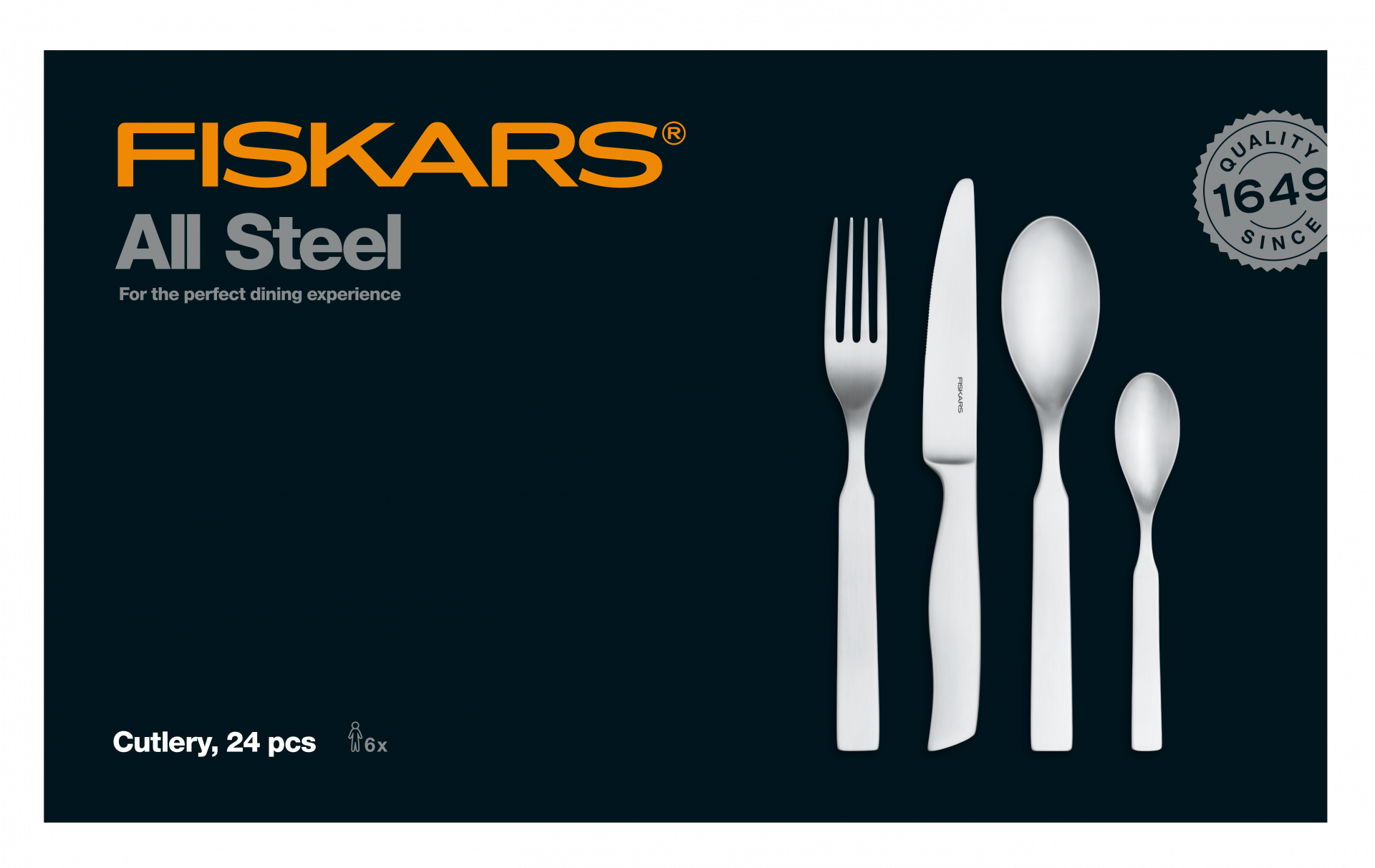 Fiskars All Steel evőeszköz készlet, 24 db-os termék fő termékképe