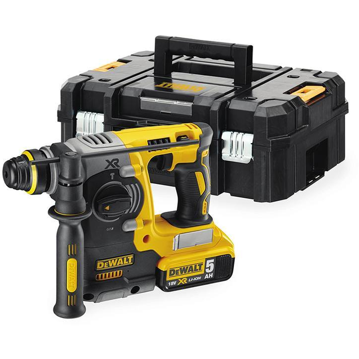 Dewalt DCH273P2T szénkefe nélküli akkus SDS-plus fúró-vésőkalapács (2 x 5.0 Ah Li-ion akkuval, TSTAK kofferben) termék fő termékképe
